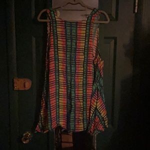 Mara Hoffman Swim Rainbow Cover Up Dress with Pockets size Large